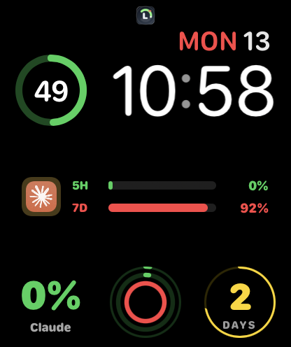 Infograph face with ring-focus complication